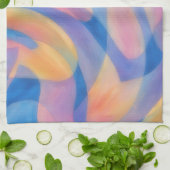 Pastel Spills Artsy Abstract Kitchen Towel キッチンタオル (折り畳み)