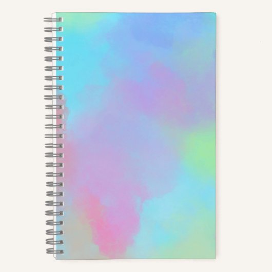 Pastel Splatter Pattern Notebook ノートブック (正面)