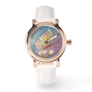 Pastel Spring Butterfly Watch 腕時計