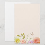 Pastel Spring Flower Stationery 便箋 (正面/裏面)