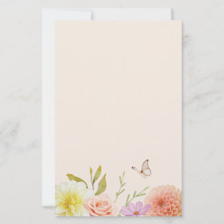 Pastel Spring Flower Stationery 便箋