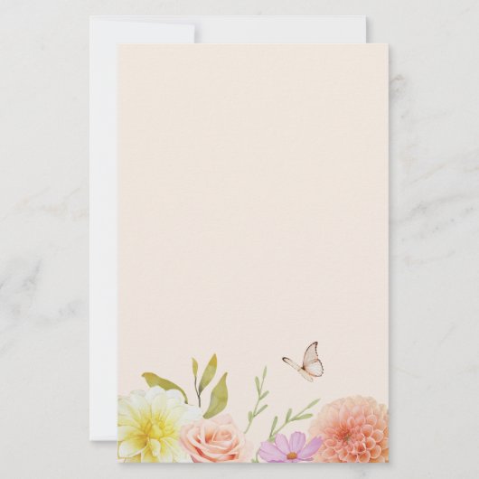 Pastel Spring Flower Stationery 便箋 (正面)