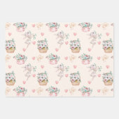 Pastel Spring Flowers Wrapping Paper Sheets ラッピングペーパーシート (正面)