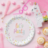 Pastel Sprinkles Birthday  ペーパープレート (パーティー)