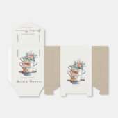 Pastel Stacked Cups Floral Bridal Shower Tea Party フェイバーボックス (折り畳みなし)