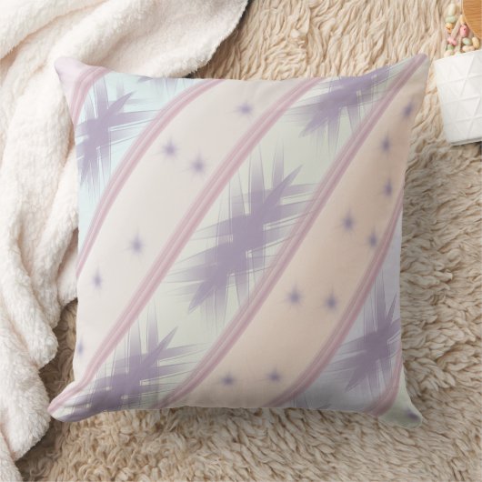 Pastel Star Abstract Throw Pillow クッション (ブランケット)