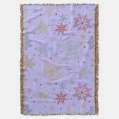 "Pastel Star Woven Throw Blanket スローブランケット (正面縦)
