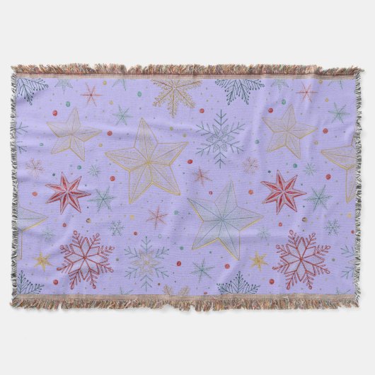 "Pastel Star Woven Throw Blanket スローブランケット (正面)