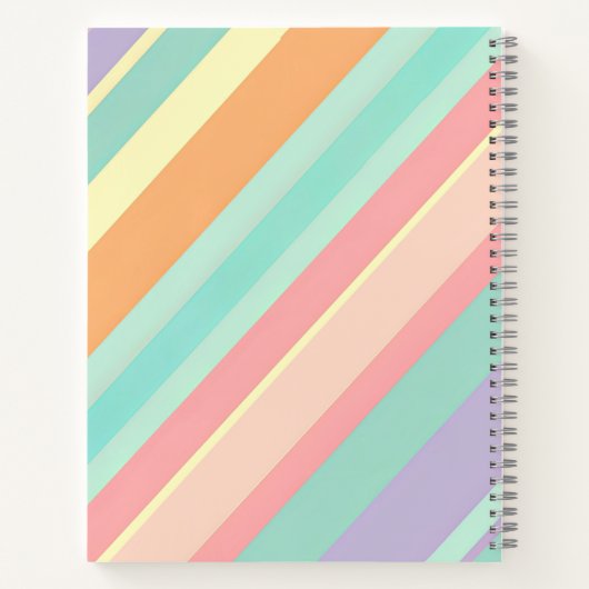 Pastel Stripe Notebook ノートブック (裏面)