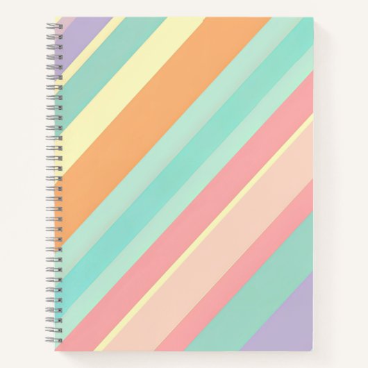 Pastel Stripe Notebook ノートブック (正面)