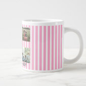 pastel striped family collage ジャンボコーヒーマグカップ (右)