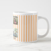 pastel striped family collage ジャンボコーヒーマグカップ (右)