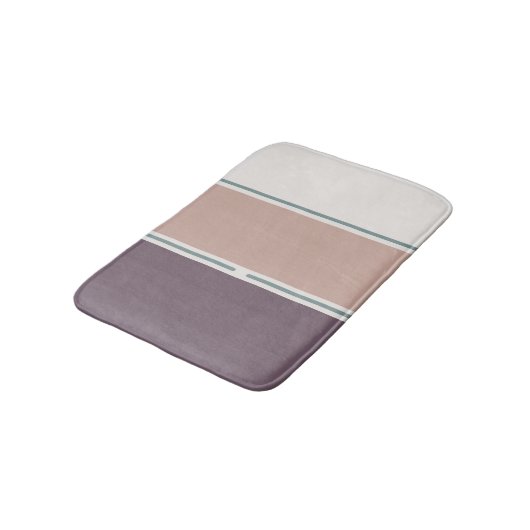 Pastel Stripes-2 – Calm Bathroom Stripe Accent バスマット (アングル)