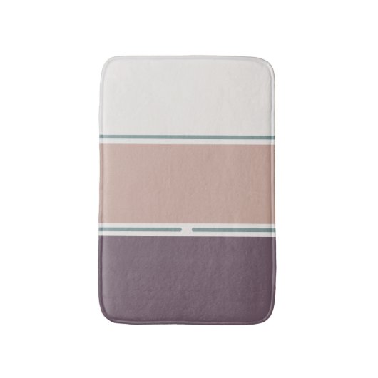 Pastel Stripes-2 – Calm Bathroom Stripe Accent バスマット (正面縦)