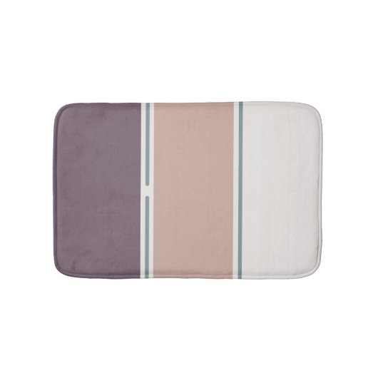 Pastel Stripes-2 – Calm Bathroom Stripe Accent バスマット (正面)