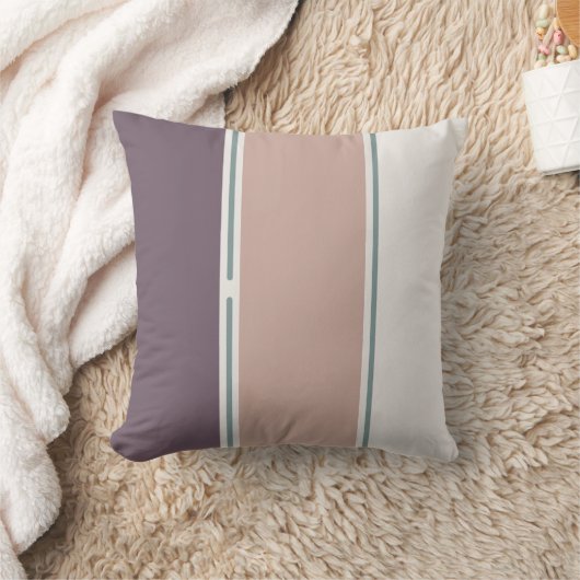 Pastel Stripes-2 – Calm Neutral Vertical Stripes クッション (ブランケット)