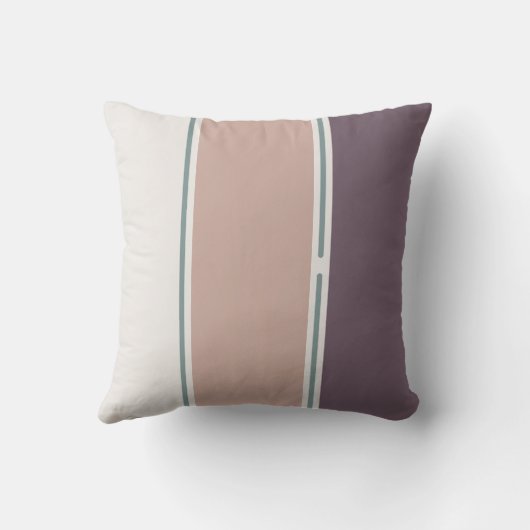 Pastel Stripes-2 – Calm Neutral Vertical Stripes クッション (裏面)