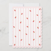 Pastel Stripes Berry Sweet Baby Shower Invitation 招待状 (裏面)