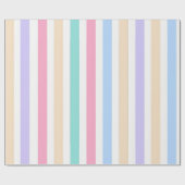 ​Pastel Stripes First Birthday Wrapping Paper  ラッピングペーパー (フラット)