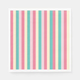 Pastel Stripes Ice Cream Social スタンダードランチョンナプキン