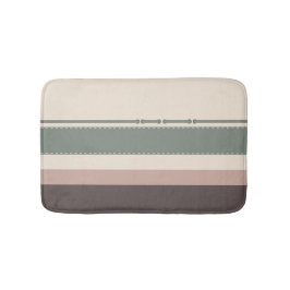 Pastel Stripes Minimalist Home Decor バスマット