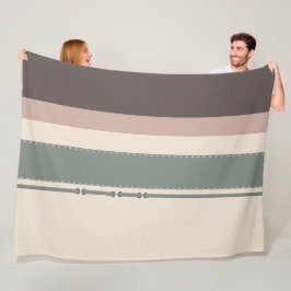 Pastel Stripes Minimalist Home Decor フリースブランケット