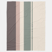 Pastel Stripes Minimalist Home Decor フリースブランケット (正面)
