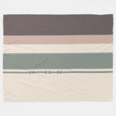 Pastel Stripes Minimalist Home Decor フリースブランケット (正面(横))