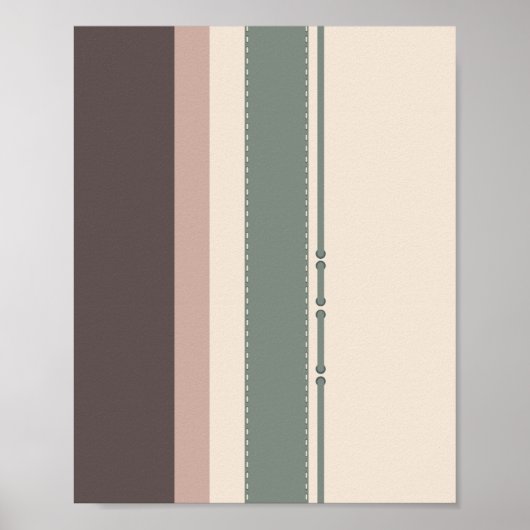 Pastel Stripes Minimalist Home Decor ポスター (正面)