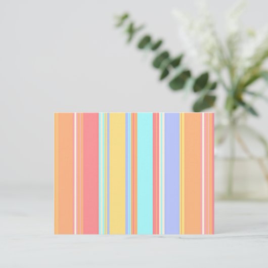 Pastel Stripes Pattern ポストカード (スタンド正面)