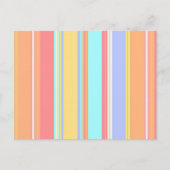 Pastel Stripes Pattern ポストカード (正面)