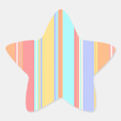 Pastel Stripes Pattern 星シール (正面)