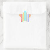 Pastel Stripes Pattern 星シール (バッグ)