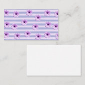 Pastel stripes pattern with Daisies コーリングカード (正面/裏面)