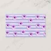 Pastel stripes pattern with Daisies コーリングカード (正面)