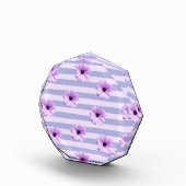 Pastel stripes pattern with Daisies フォトブロック (右)