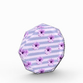 Pastel stripes pattern with Daisies フォトブロック (左)