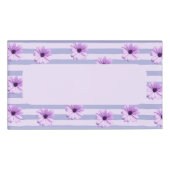 Pastel stripes pattern with Daisies 名札 (正面)