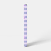 Pastel stripes pattern with Daisies Samsung Galaxyケース (左側面)