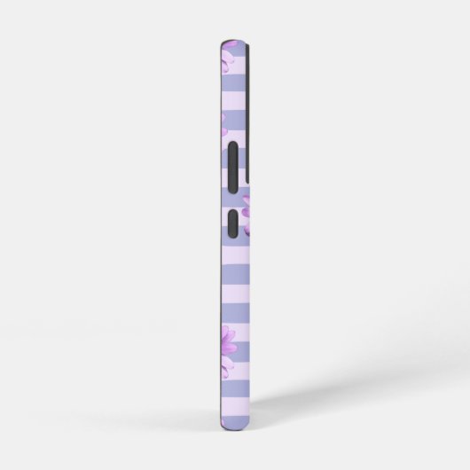 Pastel stripes pattern with Daisies Samsung Galaxyケース (右側面)