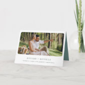 Pastel Succulent Ampersand QR Code Wedding 招待状 (正面)