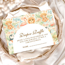 Pastel Summer Animals Diapper Raffle