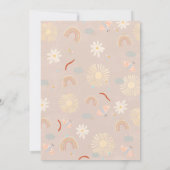 Pastel Sun Pink Girl Birthday Invitation 招待状 (裏面)