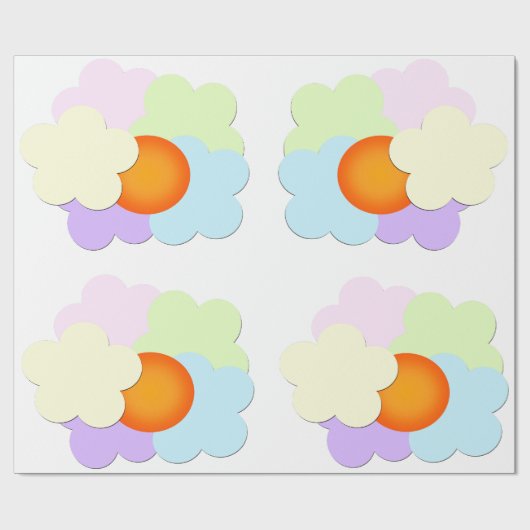Pastel Sunrise Wrapping Paper ラッピングペーパー (フラット)