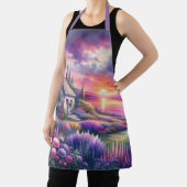 Pastel Sunset Cottage Lakeside Garden Dreamscape エプロン (インサイチュ)