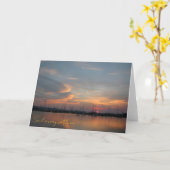 Pastel Sunset Harbor カード (黄色い花)