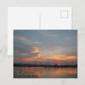 Pastel Sunset Harbor ポストカード (正面/裏面)