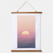 Pastel Sunset Over Calm Ocean 吊り下げ型タペストリー (正面)