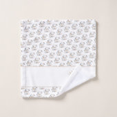 Pastel Swan and Floral Towel Trio バスタオルセット (ウォッシュタオル)