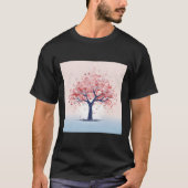 Pastel Symphony Captivating Cherry Blossom Paintin Tシャツ (正面)